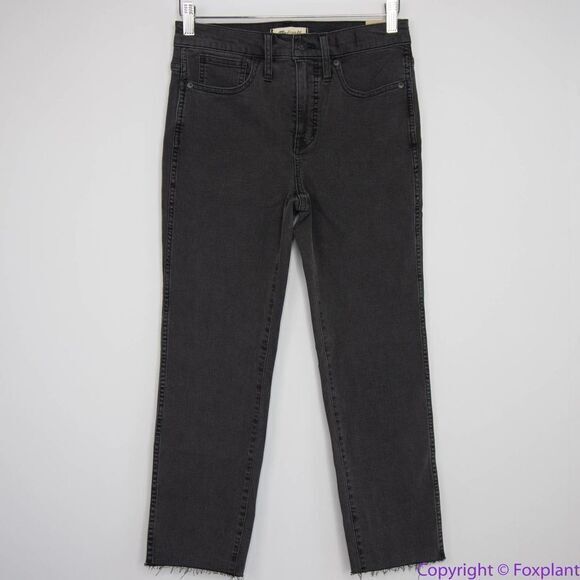 NEW Madewell Petite Stovepipe Jeans in Banberry Wash: Raw-Hem, P27 - Picture 3 of 16